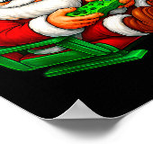 Funny Santa Gaming Gamer Pajamas Pjs Christmas Xma Poster (Hoek)