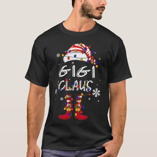 Funny Santa Gigi Claus Elf Merry kerstcadeau T-shirt (Voorkant)