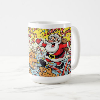 Funny Santa & Gingerbread Christmas Mug Koffiemok