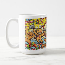 Funny Santa & Gingerbread Christmas Mug Koffiemok