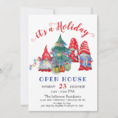 Funny Santa Gnomes kerst Holiday Open House Kaart (Voorkant)