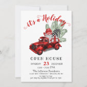 Funny Santa Gnomes kerst Holiday Open House Kaart (Voorkant)