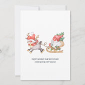 Funny Santa Gnomes kerst Holiday Open House Kaart (Achterkant)