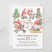 Funny Santa Gnomes Merry-kerstfeest Kaart (Voorkant)