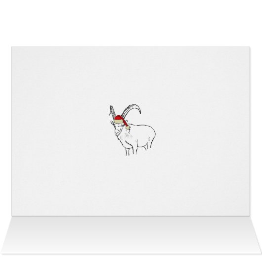Funny Santa Goat Drawing (Binnen Horizontaal (Boven))