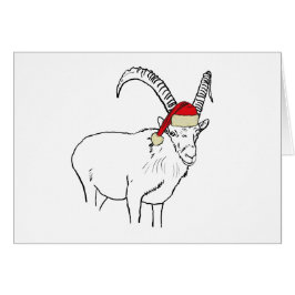 Funny Santa Goat Drawing