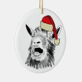 Funny Santa Goat Screaming Keramisch Ornament (Rechts)