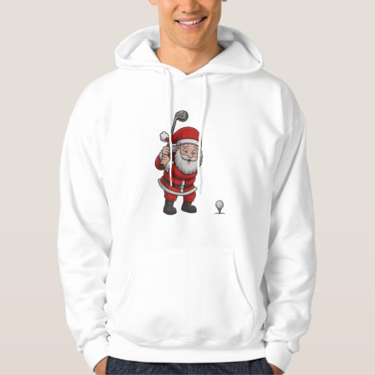 Funny Santa Golf – Christmas Golf Gift  Hoodie (Voorkant)