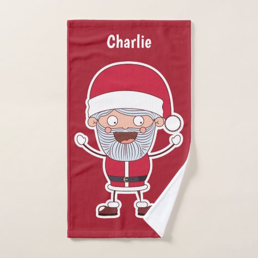 Funny Santa-handdoek Handdoek (Handdoek)