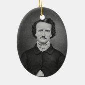 Funny Santa hat Edgar A. Pooe kerstversiering Keramisch Ornament (Achterkant)