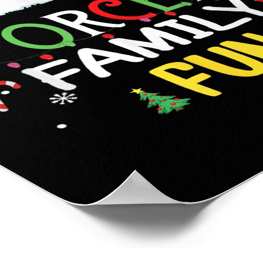 Funny Santa Hat Forced Family Fun Sarcastic Christ Poster (Hoek)