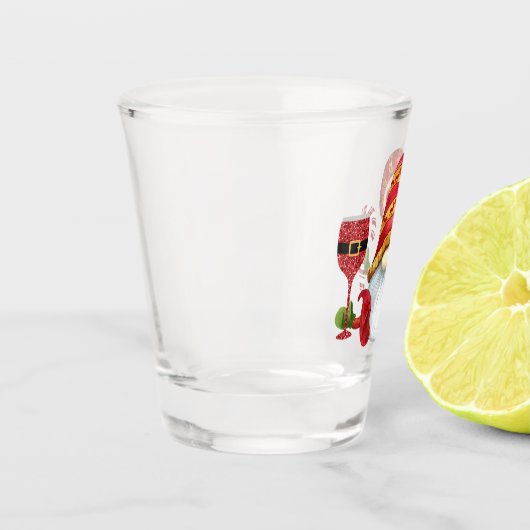 Funny Santa Hat Gnome Shot Glas (Links)