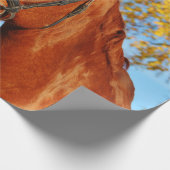 Funny Santa Hat Horse Kerstmis Cadeaupapier (Hoek)