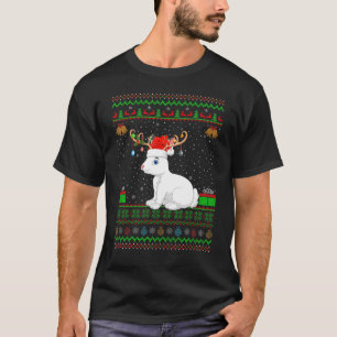 Funny Santa Hat Matching Ugly Arctic Hare Christma T-shirt