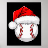 Funny Santa Hat Xmas Srt Lover Christmas Baseball  Poster (Voorkant)