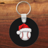 Funny Santa Hat Xmas Srt Lover Christmas Baseball  Sleutelhanger (Voorkant)