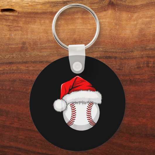 Funny Santa Hat Xmas Srt Lover Christmas Baseball  Sleutelhanger (Voorkant)