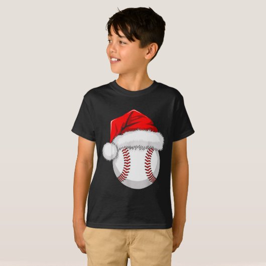 Funny Santa Hat Xmas Srt Lover Christmas Baseball  T-shirt (Voorkant volledig)