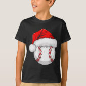 Funny Santa Hat Xmas Srt Lover Christmas Baseball  T-shirt (Voorkant)