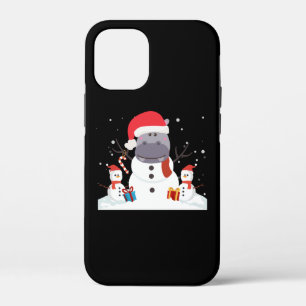 Funny Santa Hippo Kerstmis Snowman Xmas Gift Case-Mate iPhone Case