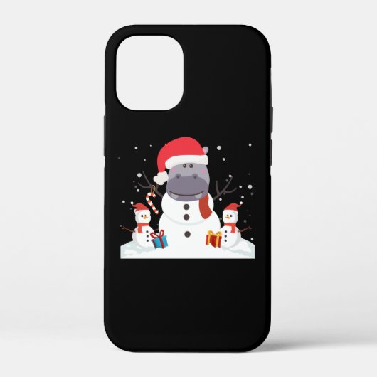 Funny Santa Hippo Kerstmis Snowman Xmas Gift Case-Mate iPhone Case (Achterkant)
