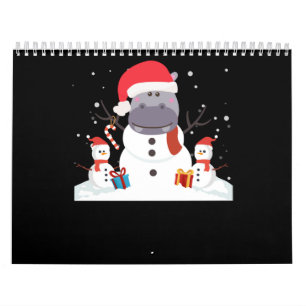 Funny Santa Hippo Kerstmis Snowman Xmas Gift Kalender