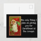 Funny  Santa Holiday Briefkaart (Voorkant / Achterkant)