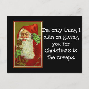 Funny  Santa Holiday Briefkaart