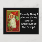 Funny  Santa Holiday Briefkaart (Voorkant)