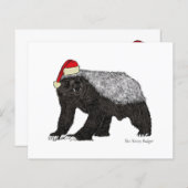 Funny Santa honey badger met kerstironie (Voorkant / Achterkant)