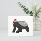 Funny Santa honey badger met kerstironie (Staand voorkant)