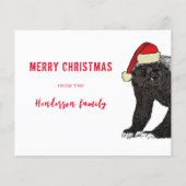 Funny Santa honey badger met kerstironie (Achterkant)