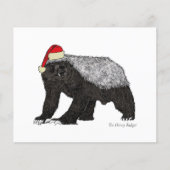 Funny Santa honey badger met kerstironie (Voorkant)