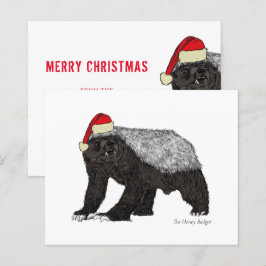 Funny Santa honey badger met kerstironie