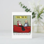 Funny Santa Humor Holiday Briefkaart (Staand voorkant)