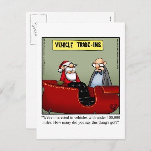 Funny Santa Humor Holiday Briefkaart (Voorkant / Achterkant)