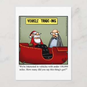 Funny Santa Humor Holiday Briefkaart