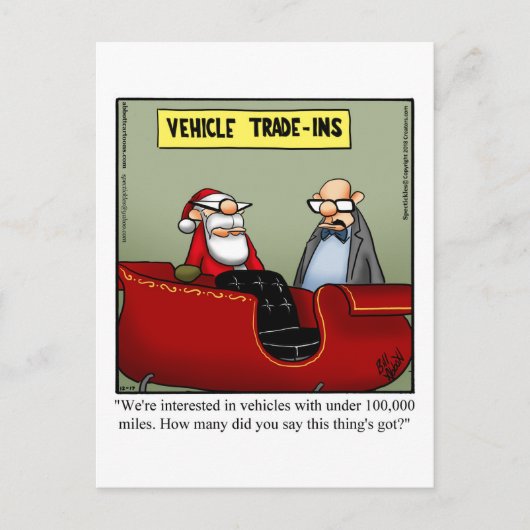 Funny Santa Humor Holiday Briefkaart (Voorkant)