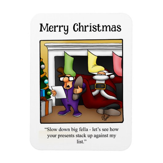 Funny Santa Humor Magnet Gift Magneet (Verticaal)