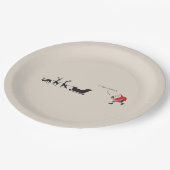 Funny santa 'I am coming' for sleigh Papieren Bordje (Gekanteld)