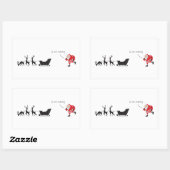 Funny santa 'I am coming' for sleigh Rechthoekige Sticker (Vel)