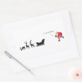 Funny santa 'I am coming' for sleigh Rechthoekige Sticker (Envelop)