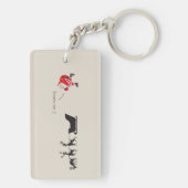 Funny santa 'I am coming' for sleigh Sleutelhanger (achterkant)