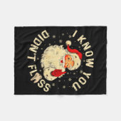 Funny Santa I Know You Didn't Floss Dentist Dental Fleece Deken (Voorkant (Horizontaal))