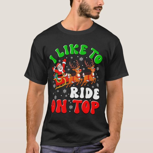 Funny Santa I Like To Ride On Top Christmas Couple (Voorkant)