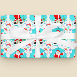 Funny Santa Ice Gevist met polair Beer Cadeaupapier