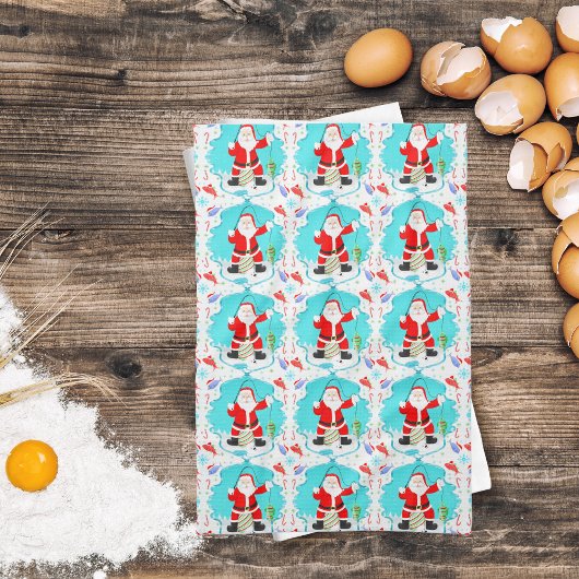 Funny Santa Ice Gevist met polair Beer Theedoek