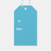 Funny Santa Ice Gevist met poolijs Beer Cadeaulabel (Achterkant)