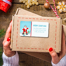 Funny Santa Ice Gevist met poolijs Beer Etiket