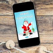 Funny Santa Ice Gevist met poolijs Beer Kaart